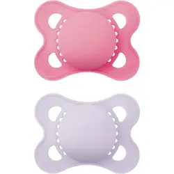 Napp original 0-6m silikon 2-pack - Rosa | Baby & Barn - Sköta - Nappar | BabyMode