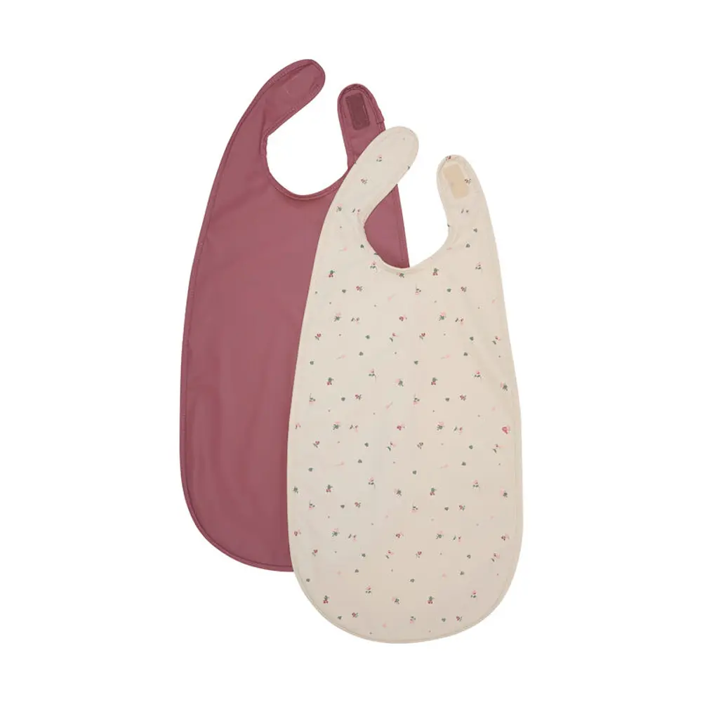 Lång Haklapp 2-pack - Rose Brown - ONE SIZE | Baby & Barn - Äta - Haklappar | BabyMode