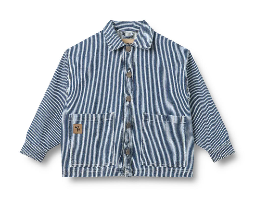 Cole Skjortjacka - Denim Stripe - 104 | Barnkläder - Toppar - Jacka | BabyMode
