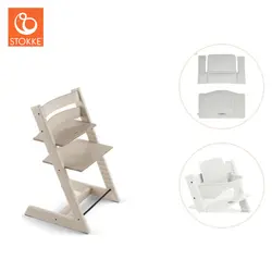 Tripp Trapp inkl. Babyset & Dyna - Whitewash | Baby & Barn | BabyMode