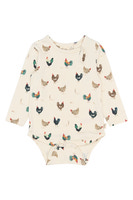 Star Långärmad Body - Eggnog Rooster