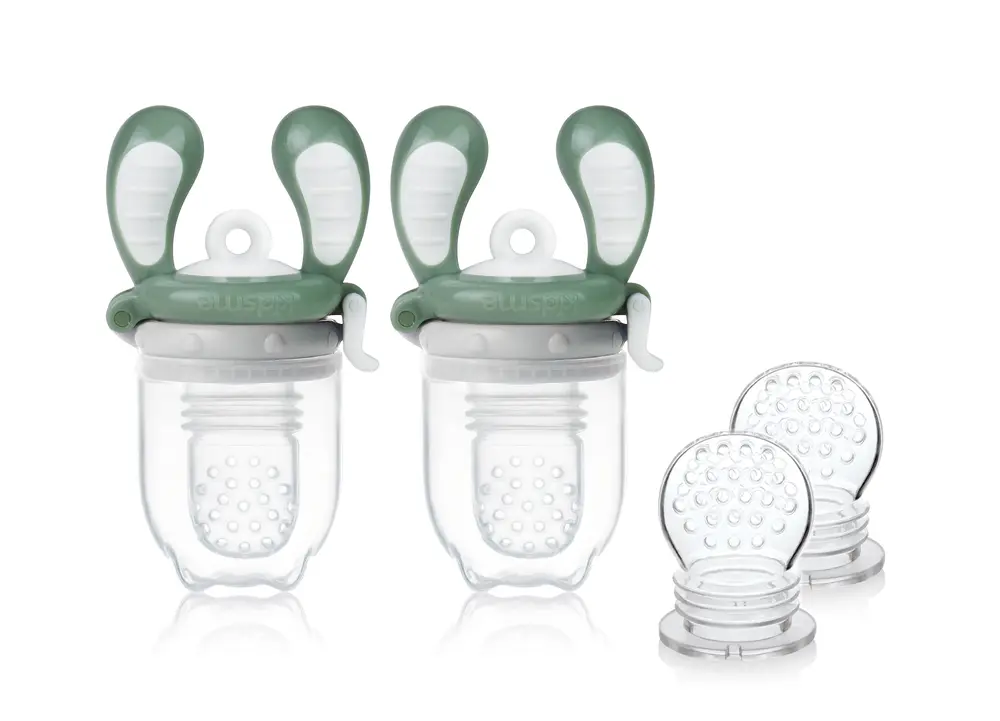 Kidsme Foodfeeder Startpaket 2-pack - Green | Baby & Barn - Äta - Smaknappar | BabyMode