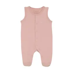 Jumpsuit med Fot - Solid - Pale Mauve | Kläder - Prematurkläder | BabyMode