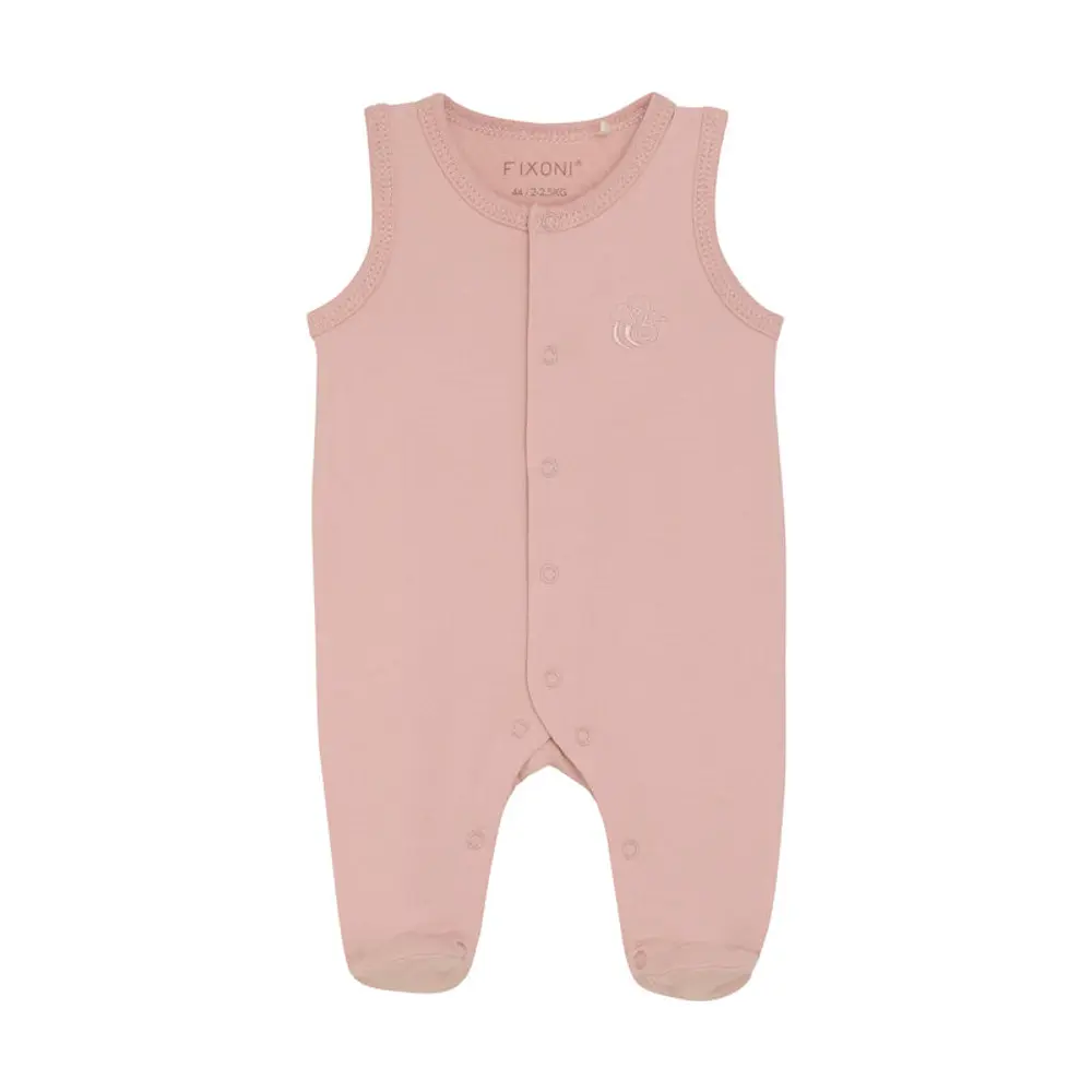 Jumpsuit med Fot - Solid - Pale Mauve - 38 | Barnkläder - Prematurkläder | BabyMode