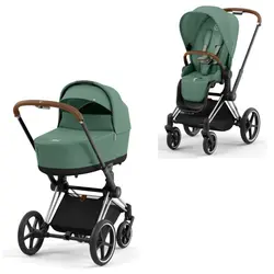 Priam Duovagn - leaf green/chrome brown | Barnvagnar | BabyMode