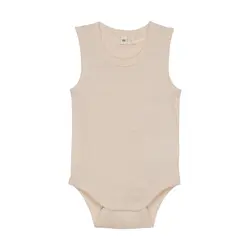 Ullbody utan ärmar - Sandshell Melange | Kläder - Ull - Ullbodys | BabyMode