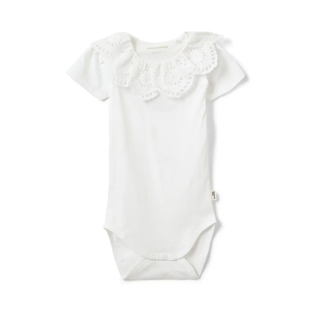 Dicte Body - Snow white - 86 | Barnkläder - Bodys & overaller - Kortärmad body | BabyMode