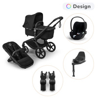 Bugaboo Fox 5 Renew Complete - Black/Heritage Black + Cloud T + Bas T + Adapter