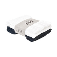 Ekologiska muslinfilt (4-pack) - Vit/Svart