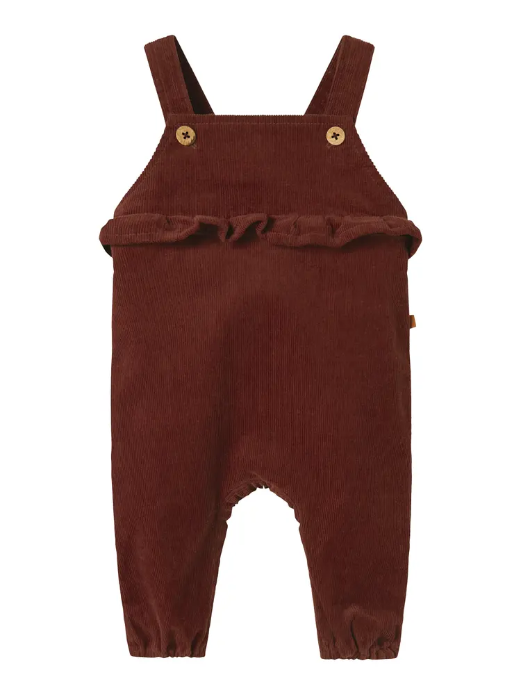 Obert Cord Hängselbyxor - Hot Chocolate - 86 | Barnkläder - Underdelar - Hängsel & jumpsuits | BabyMode