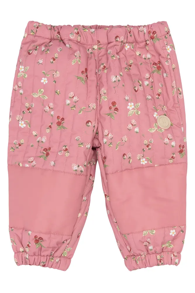 Ever Termo Byxor - Dusty Rose Strawberry AOP - 110 CM
