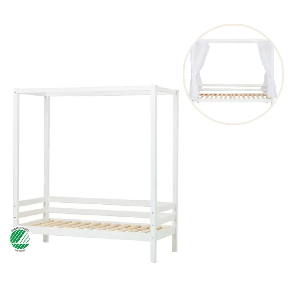 ECO Dream Himmesäng vit, med himmel | Barnrum - Barnrumspaket | BabyMode