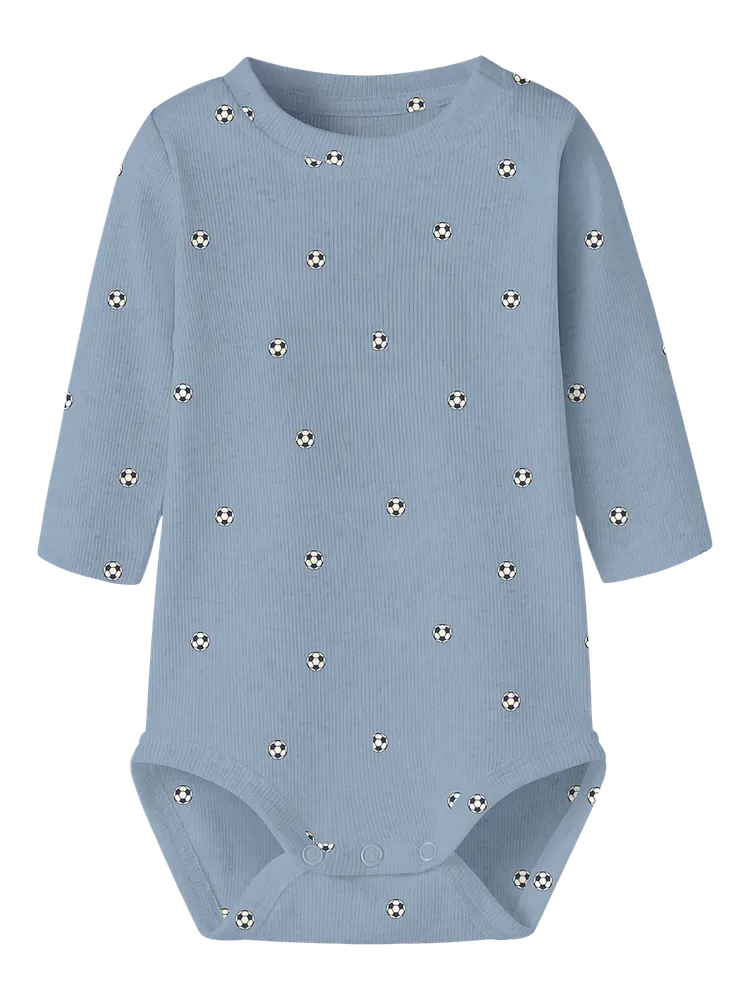 Haball Långärmad Body - Ashley blue - 62 | Barnkläder - Bodys & overaller - Långärmad body | BabyMode