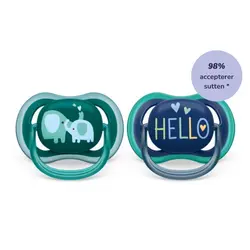 Napp Ultra Air 2-pack 18+ m - Grön/Blå | Baby & Barn - Sköta - Nappar | BabyMode