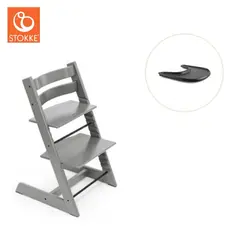 Tripp Trapp Stol & Bricka - Storm grey/svart | Baby & Barn | BabyMode