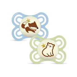 Perfect Night Napp Silk 0-6 mån 2-pack - Blue | Baby & Barn - Sköta - Nappar | BabyMode