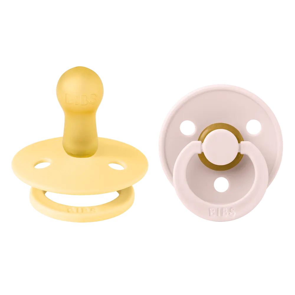 Napp Colour 2-pack Latex Rund 6-18 mån - Pale Butter/Petal | Baby & Barn - Sköta - Nappar | BabyMode