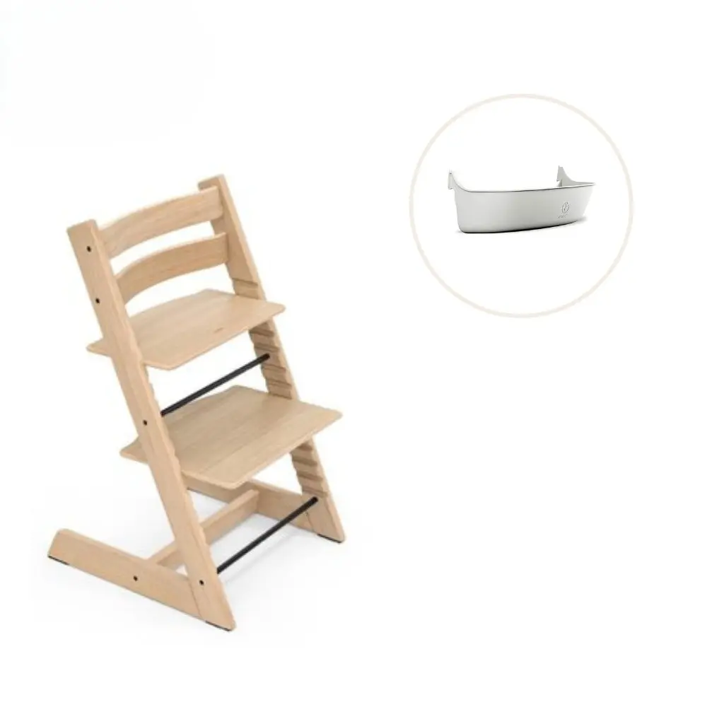 Stokke&reg; Tripp Trapp Stol Oak Inkl. F&ouml;rvaringsl&aring;da - Natural