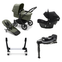 Donkey 5 Mono Black/Forest Green + Turtle Air By Nuna Travel System