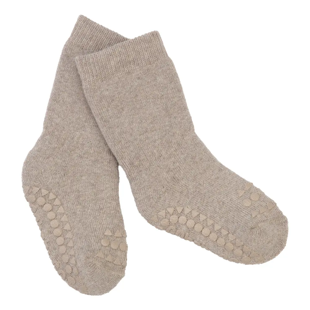 Halkstrumpor Terry Bomull - Sand - 23/26 | Barnkläder - Strumpor & strumpbyxor - Halkfria strumpor | BabyMode