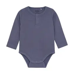 Långärmad Body Solid - Folkstone Gray Melange | Kläder - Bodys & overaller - Långärmad body | BabyMode
