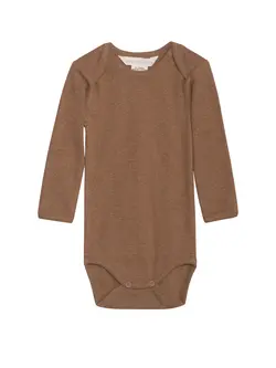 Body - Almond | Kläder - Bodys & overaller - Långärmad body | BabyMode