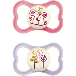 Napp Silikon Air Night 2-pack - Rosa | Baby & Barn - Sköta - Nappar | BabyMode