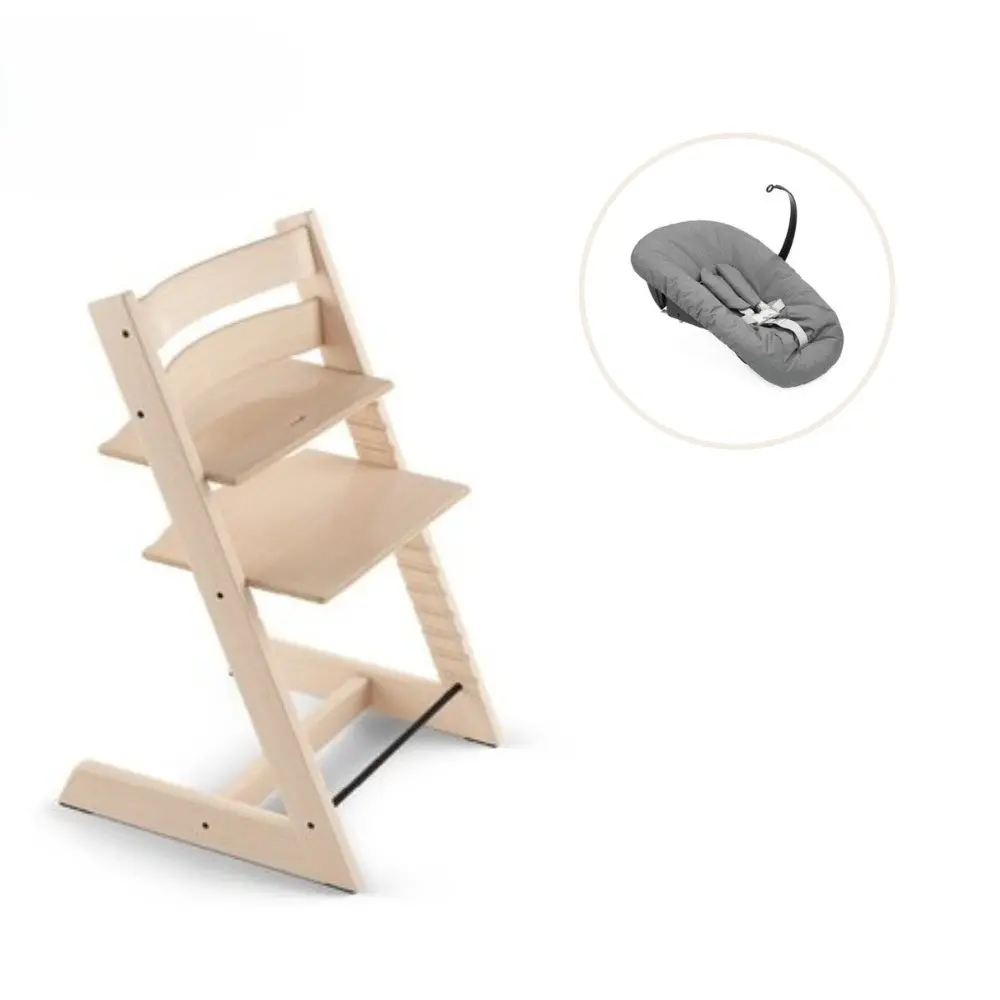 Stokke® Tripp Trapp Stol Bok Inkl. Newborn Set - Natural | Baby & Barn - Äta - Barnstolar & tillbehör - Barnstolar med tillbehör | BabyMode