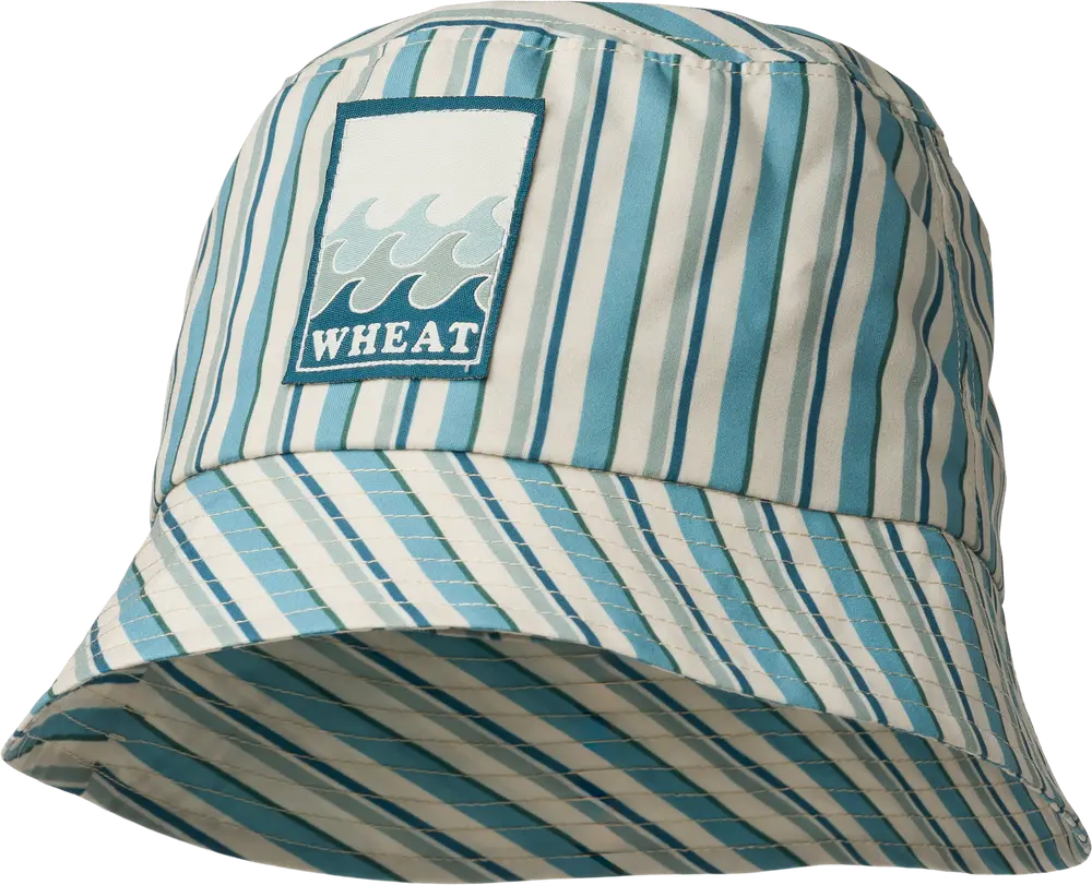 Tilo Badge Hatt - Aqua Stripe - 51-52CM | Barnkläder - Mössor, vantar och tossor - Solhattar | BabyMode