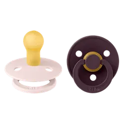 Napp Colour 2-pack Latex 0-6 mån - Petal/Plum | Baby & Barn - Sköta - Nappar | BabyMode