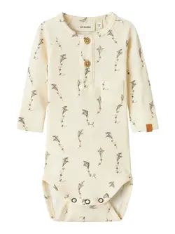 Gavo Långärmad Body Slim - Turtledove | Kläder - Bodys & overaller - Långärmad body | BabyMode