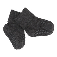 Skridsikre Strømper - Bamboo - Dark grey melange