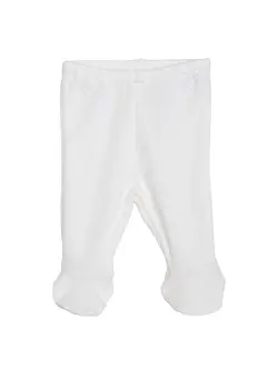Byxor med fötter för nyfödda - Off white | Kläder - Underdelar - Byxor | BabyMode