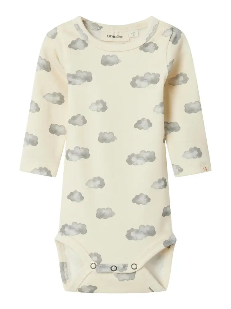 Långärmad Body Layo Kim Slim - Turtledove - 62 | Barnkläder - Bodys & overaller - Långärmad body | BabyMode