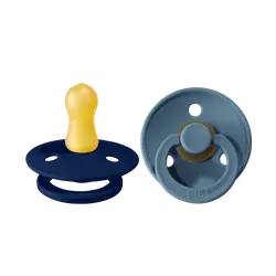 Napp Colour 2-pack Latex Rund 0-6 mån - Deep Space/Petrol | Baby & Barn - Sköta - Nappar | BabyMode