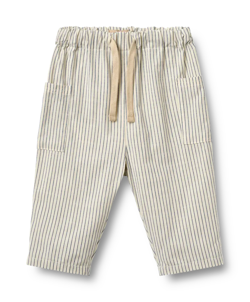 Arne Byxor - Dark Blue Stripe - 92 | Barnkläder - Underdelar - Byxor | BabyMode