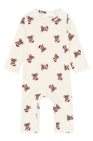 The New Siblings Holiday Teddy Rib Jumpsuit - Gardenia AOP