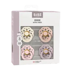 Napp Boheme 4-pack Latex 6-18 mån - Ivory/Blush/Blossom/Dusk | Baby & Barn - Sköta - Nappar | BabyMode