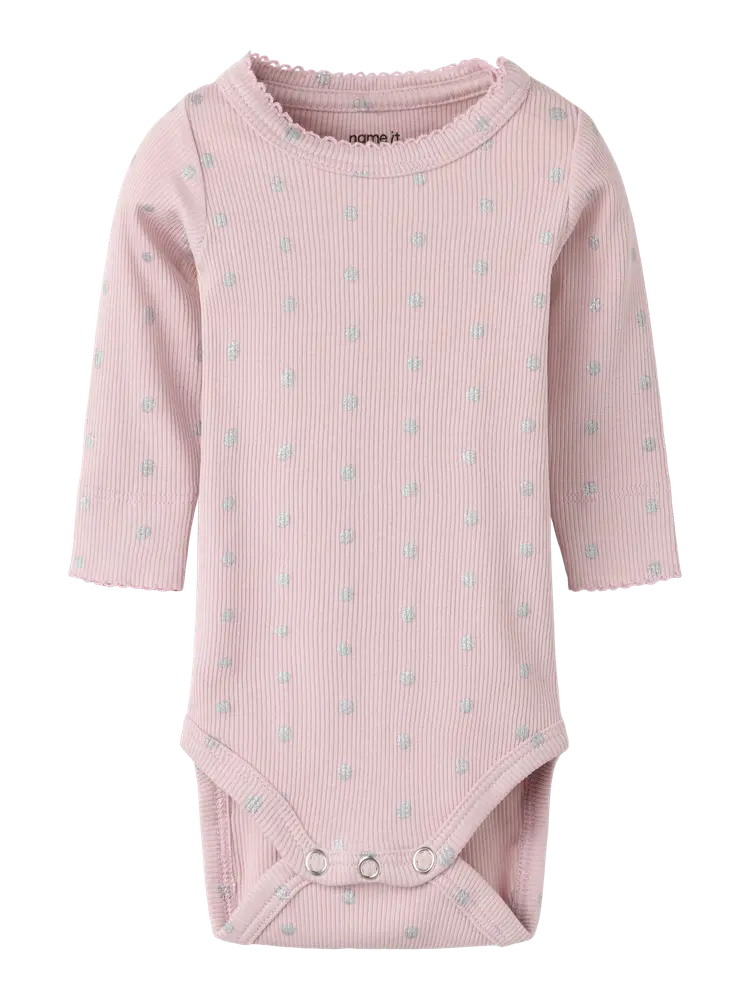 Name It Lona Långärmad Body - Violet Ice - 74