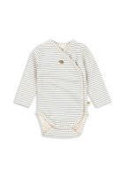 Basic Långärmad Newborn Body - Stripe Bluie