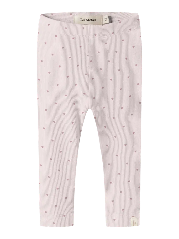 Lil Atelier Gago Slim Leggings - Hushed Violet - 68 | Barnkläder - Underdelar - Leggings | BabyMode