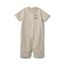 Tilla Badoverall - Warm Stone Stripe | Kläder - Badkläder - UV-badkläder | BabyMode