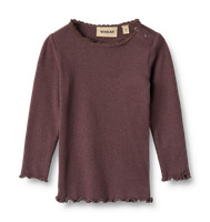Lace Rib Långärmad T-shirt