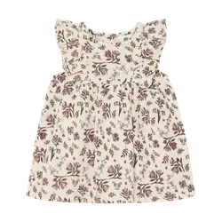 Floral Klänning - Eggnog | Kläder - Toppar - Klänningar - Klänningar | BabyMode