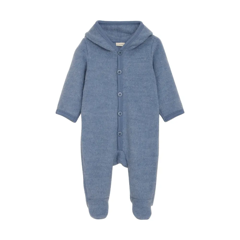 Hush Babyoverall Ull Dark Grey Melange - 7215 - 62