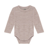 BeKids Långärmad Ullbody - Mocha Meringue Melange