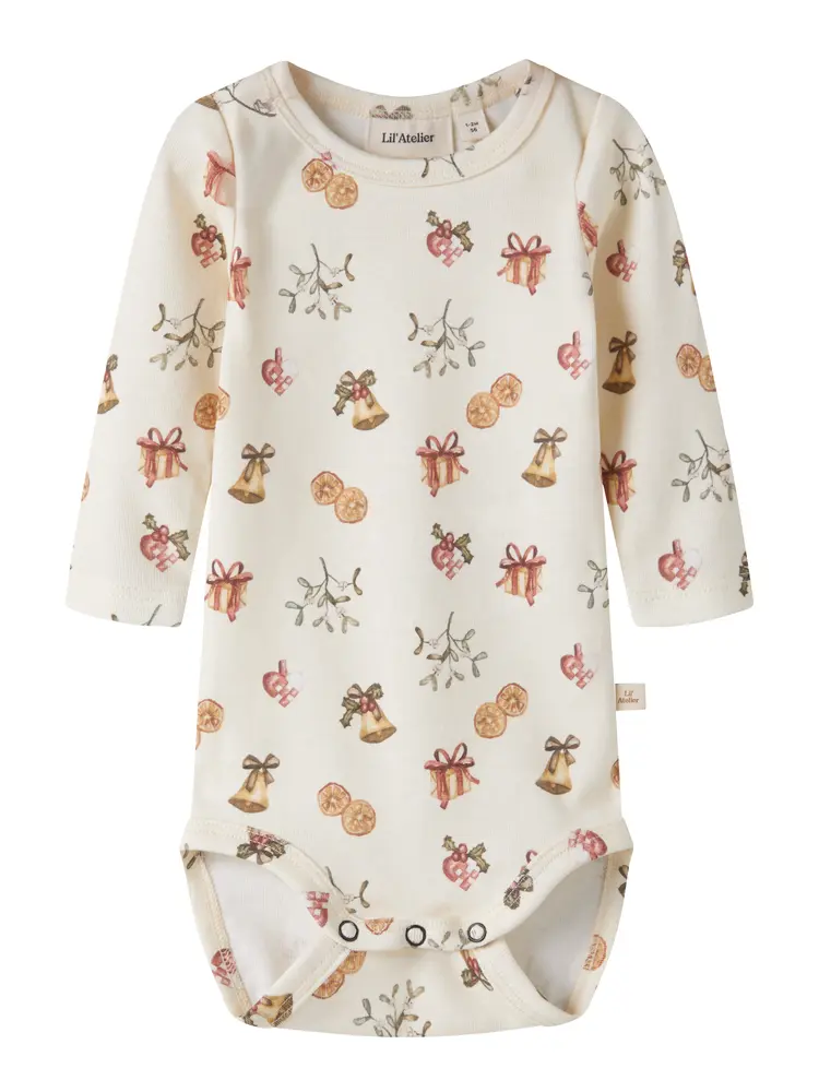 Lil' Atelier Layo Gus Långärmad Slim Body - Turtledove - 56