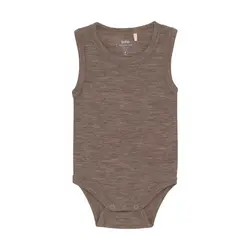 Ullbody utan ärmar - Leafless Tree Melange | Kläder - Ull - Ullbodys | BabyMode