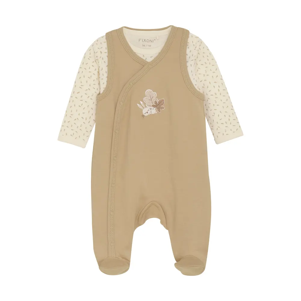 Set Body med Sparkdräkt - Sesame - 68 | Barnkläder - Bodys & overaller - Jumpsuit med fot | BabyMode