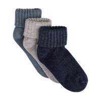BeKids Rib Strumpor Ull 3-Pack - Dark Navy